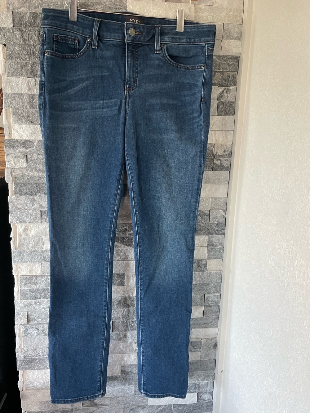 Women’s NYDJ Alina Legging Jeans Med Wash Mid Rise Stretch Shaping Denim-Blue-12